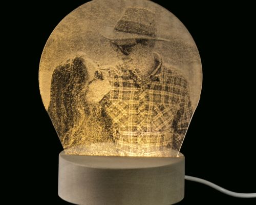 Lampara LED redonda con foto