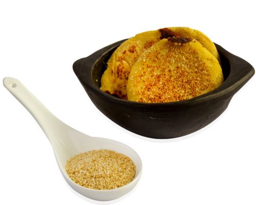Arepa de soja con ajonjolí