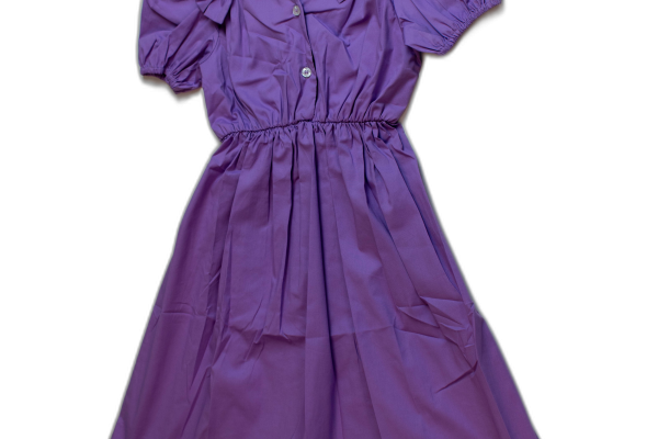 Vestido Infantil Morado con Detalles en los Hombros (Kalpana)